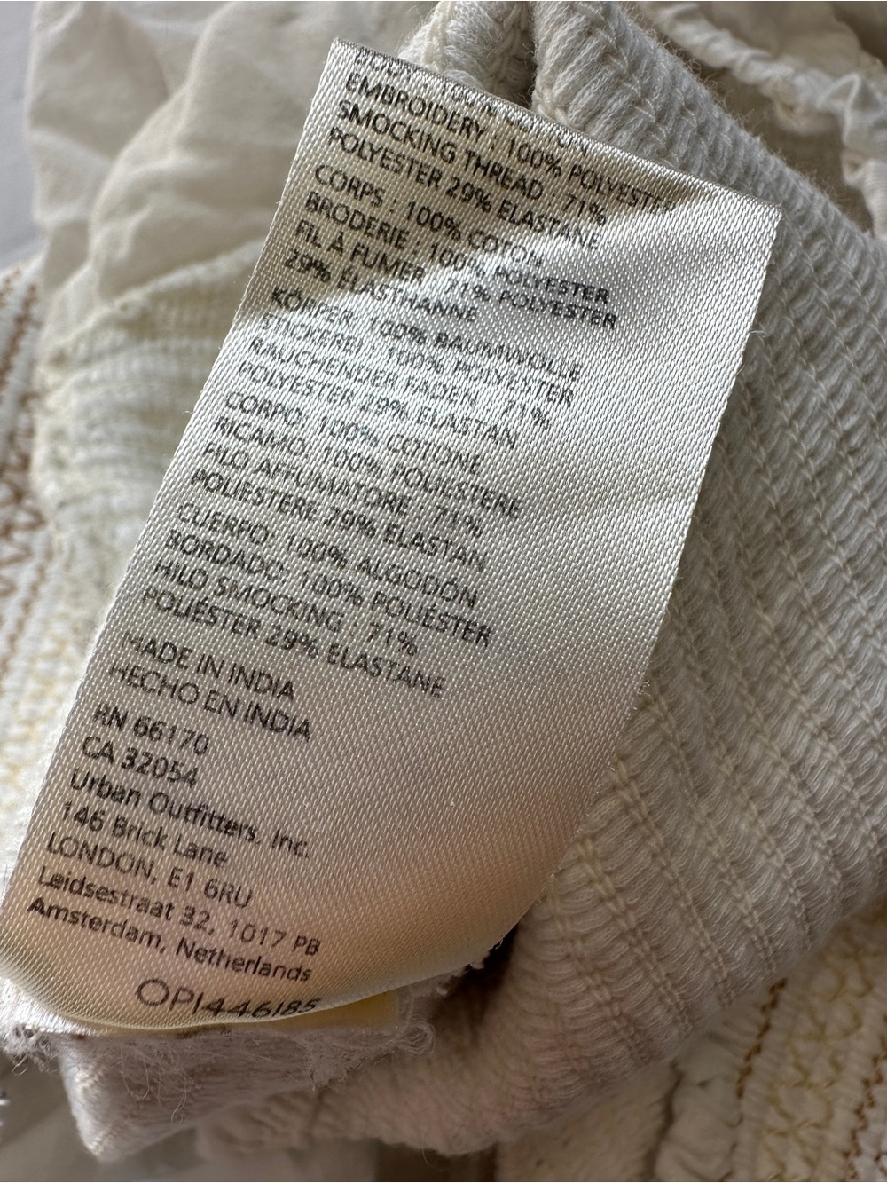 Anthropologie A+ Plus embroidered off the shoulder crop top 100% cotton 2X - Picture 4 of 5